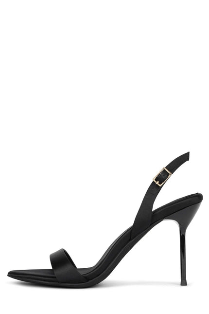 JEFFREY CAMPBELL GO-GETTER WOMEN HEELS Black Satin