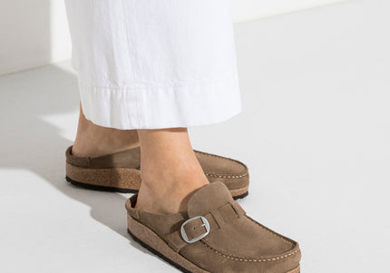 BIRKENSTOCK BUCKLEY SUEDE LEATHER WOMEN CLOGS
