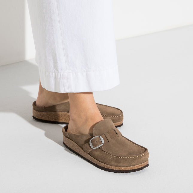 BIRKENSTOCK BUCKLEY SUEDE LEATHER WOMEN CLOGS