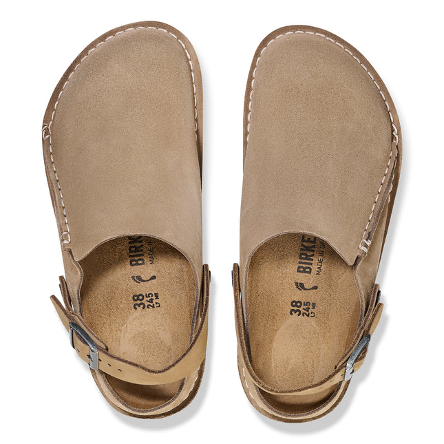 BIRKENSTOCK LUTRY PREMIUM SUEDE SUEDE LEATHER UNISEX CLOGS