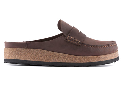 BIRKENSTOCK NAPLES OILED LEATHER MEN CLOGS