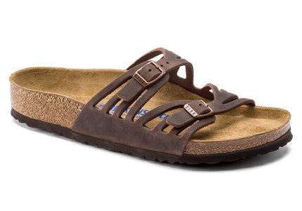 BIRKENSTOCK GRANADA SOFT FOOTBED OILED LEATHER WOMEN SANDALS
