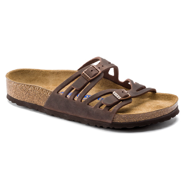 BIRKENSTOCK GRANADA SOFT FOOTBED OILED LEATHER WOMEN SANDALS