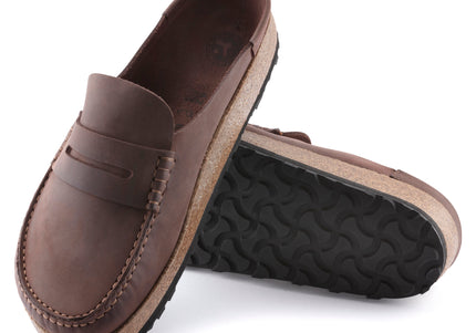 BIRKENSTOCK NAPLES OILED LEATHER MEN CLOGS