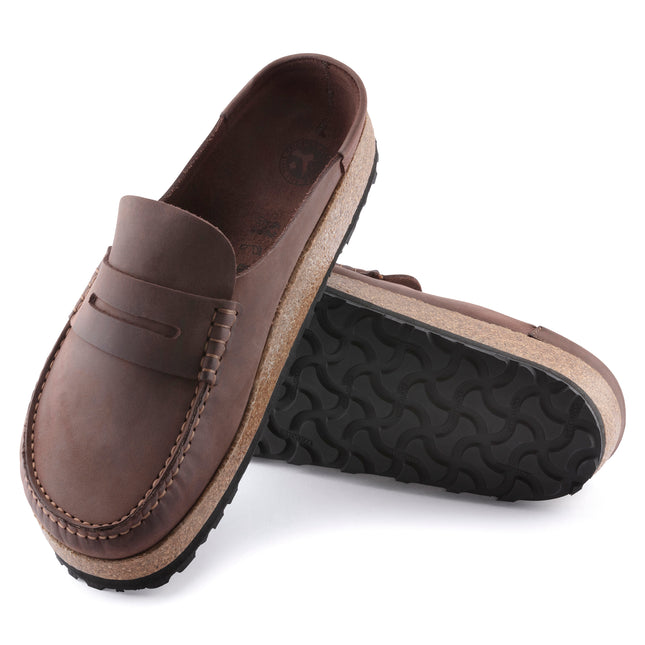 BIRKENSTOCK NAPLES OILED LEATHER MEN CLOGS