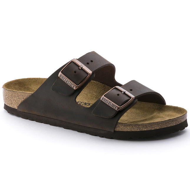 BIRKENSTOCK ARIZONA OILED LEATHER UNISEX SANDALS