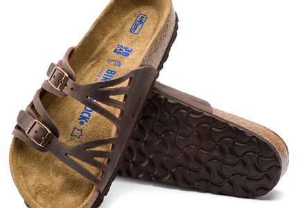 BIRKENSTOCK GRANADA SOFT FOOTBED OILED LEATHER WOMEN SANDALS