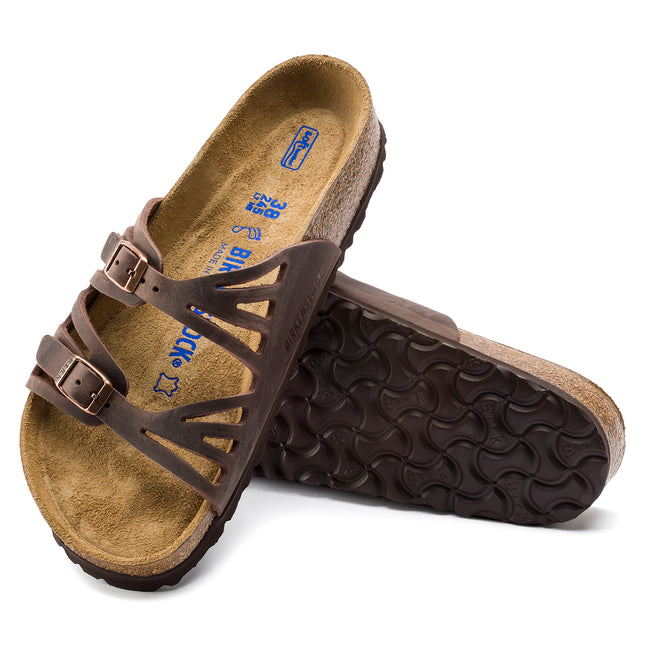 BIRKENSTOCK GRANADA SOFT FOOTBED OILED LEATHER WOMEN SANDALS