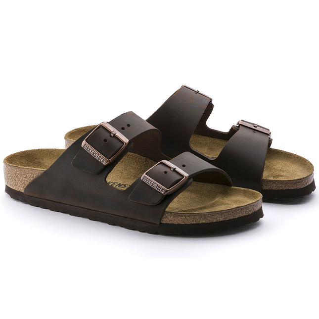 BIRKENSTOCK ARIZONA OILED LEATHER UNISEX SANDALS