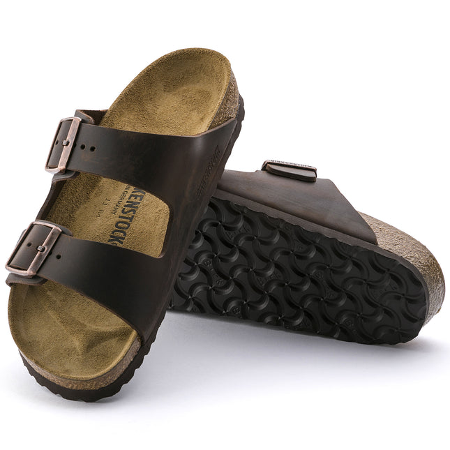 BIRKENSTOCK ARIZONA OILED LEATHER UNISEX SANDALS