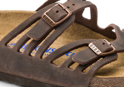 BIRKENSTOCK GRANADA SOFT FOOTBED OILED LEATHER WOMEN SANDALS