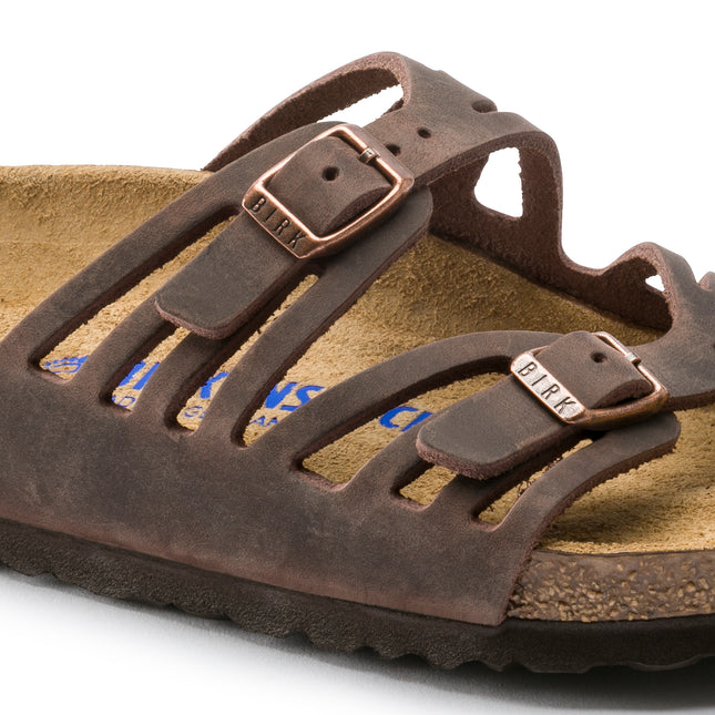BIRKENSTOCK GRANADA SOFT FOOTBED OILED LEATHER WOMEN SANDALS