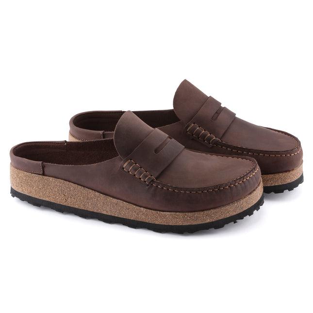BIRKENSTOCK NAPLES OILED LEATHER MEN CLOGS