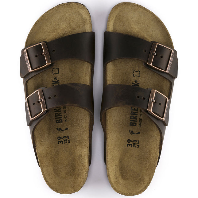 BIRKENSTOCK ARIZONA OILED LEATHER UNISEX SANDALS