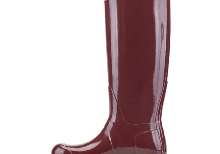 HUNTER W ORIGINAL TALL GLOSS WOMEN RAIN BOOTS - Dark Brown