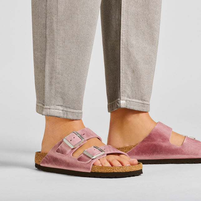 BIRKENSTOCK ARIZONA OILED LEATHER WOMEN SANDALS