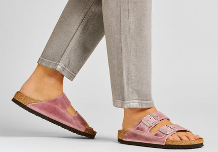 BIRKENSTOCK ARIZONA OILED LEATHER WOMEN SANDALS
