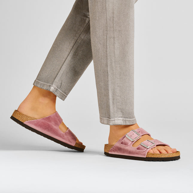 BIRKENSTOCK ARIZONA OILED LEATHER WOMEN SANDALS