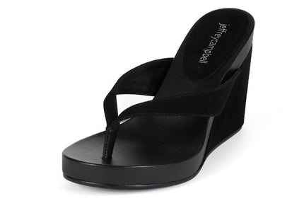 JEFFREY CAMPBELL LIEZEL Women Sandals - Black Suede Combo