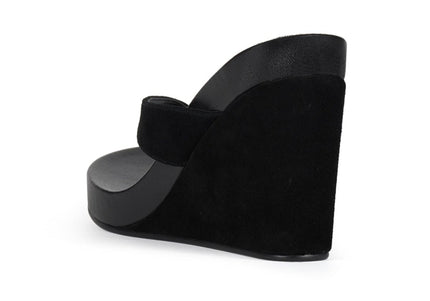 JEFFREY CAMPBELL LIEZEL Women Sandals - Black Suede Combo