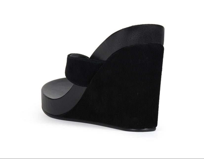 JEFFREY CAMPBELL LIEZEL Women Sandals - Black Suede Combo