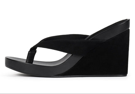 JEFFREY CAMPBELL LIEZEL Women Sandals - Black Suede Combo
