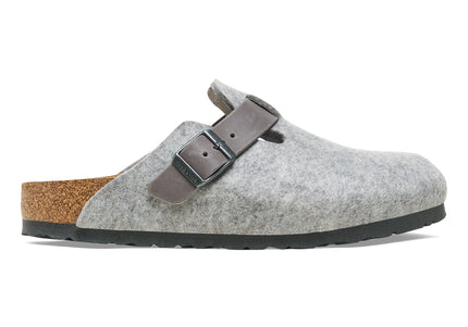 BIRKENSTOCK BOSTON WOMEN'S NATURAL LEATHER/FELT