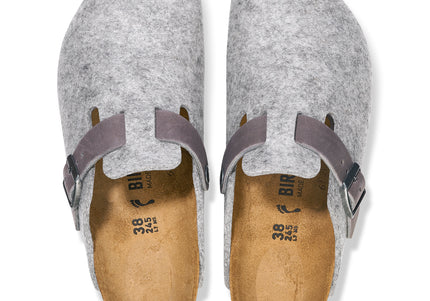 BIRKENSTOCK BOSTON WOMEN'S NATURAL LEATHER/FELT