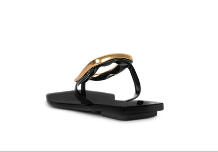 JEFFREY CAMPBELL LINQUES-J Women Sandals - Black Shiny Gold