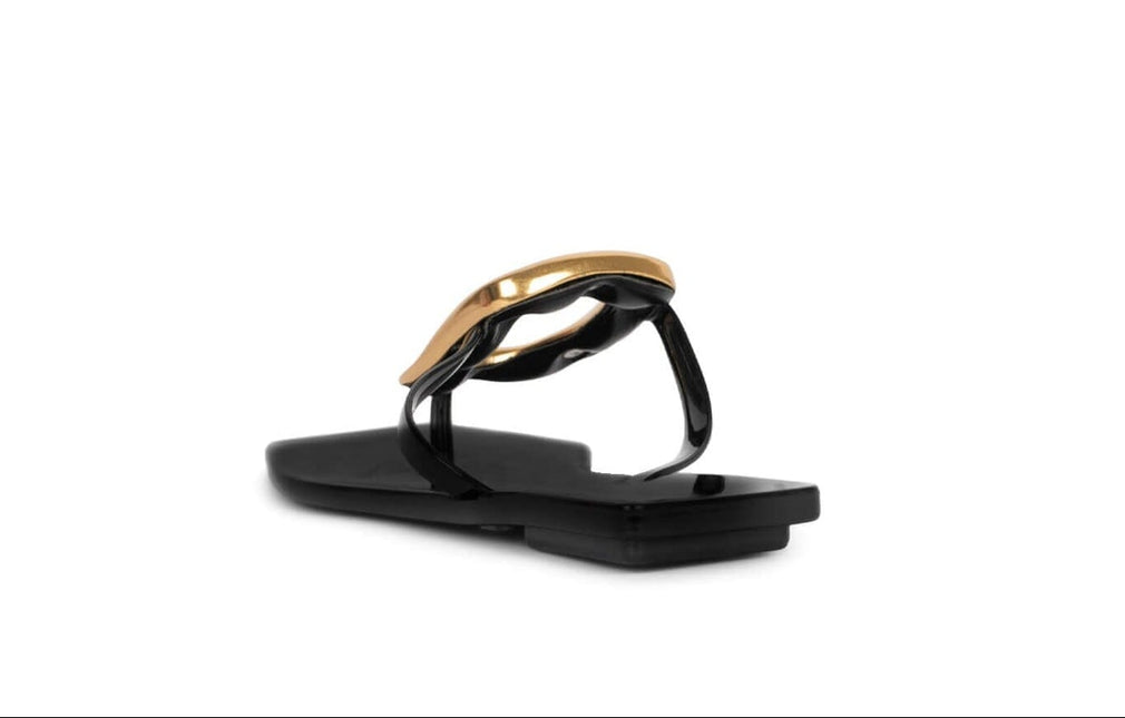 JEFFREY CAMPBELL LINQUES-J Women Sandals - Black Shiny Gold