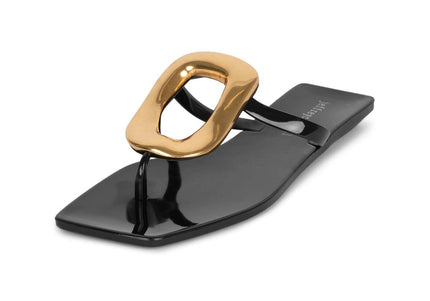 JEFFREY CAMPBELL LINQUES-J Women Sandals - Black Shiny Gold