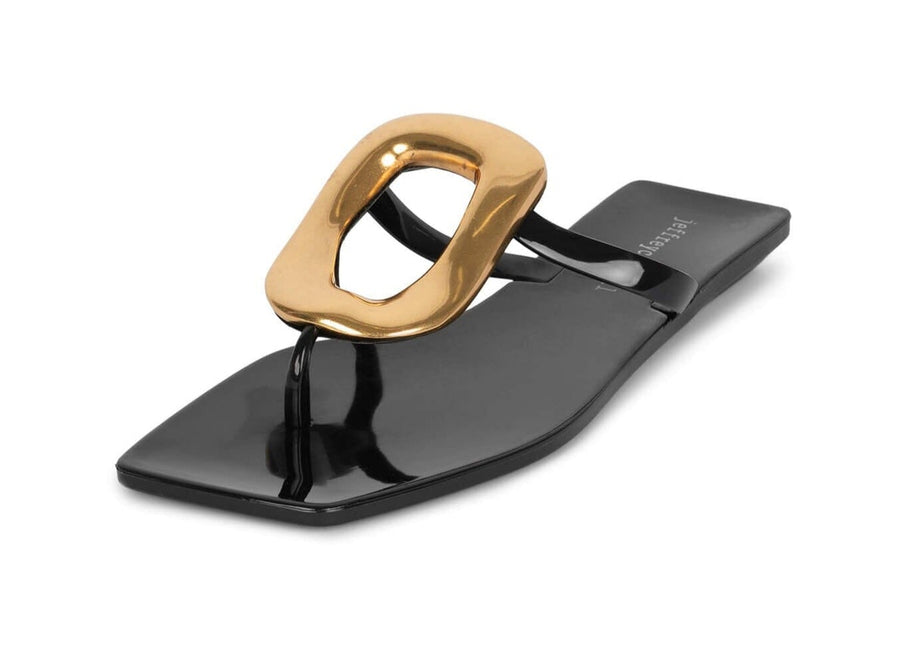 JEFFREY CAMPBELL LINQUES-J Women Sandals - Black Shiny Gold