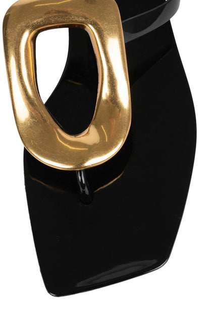 JEFFREY CAMPBELL LINQUES-J Women Sandals - Black Shiny Gold