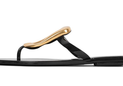 JEFFREY CAMPBELL LINQUES-J Women Sandals - Black Shiny Gold