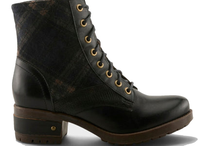 L'ARTISTE MARTY-PLAID WOMEN BOOTS - Black Multi