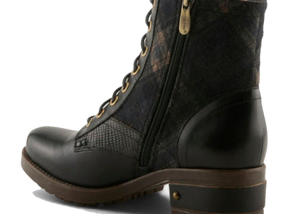 L'ARTISTE MARTY-PLAID WOMEN BOOTS - Black Multi