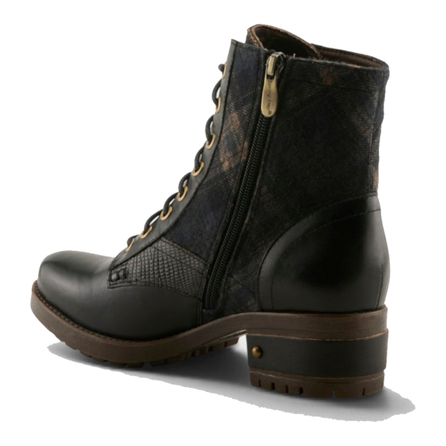 L'ARTISTE MARTY-PLAID WOMEN BOOTS - Black Multi