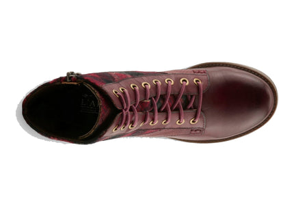L'ARTISTE MARTY-PLAID WOMEN BOOTS - Bordeaux Multi