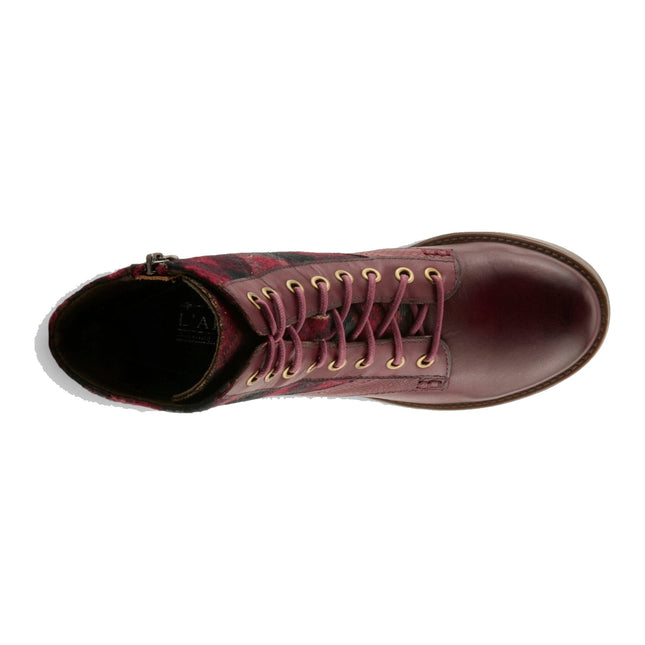 L'ARTISTE MARTY-PLAID WOMEN BOOTS - Bordeaux Multi
