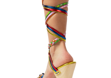 JEFFREY CAMPBELL MAZES Bright Gold Multi