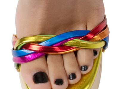JEFFREY CAMPBELL MAZES Bright Gold Multi
