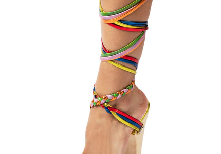 JEFFREY CAMPBELL MAZES Bright Gold Multi