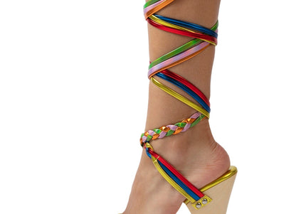 JEFFREY CAMPBELL MAZES Bright Gold Multi