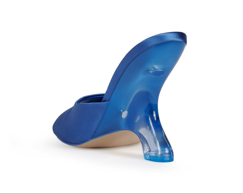 JEFFREY CAMPBELL MEW-2 Women Heels - Blue Satin Combo