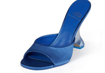 JEFFREY CAMPBELL MEW-2 Women Heels - Blue Satin Combo