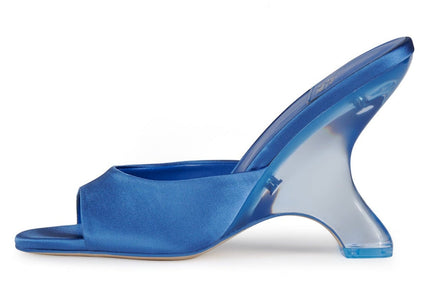 JEFFREY CAMPBELL MEW-2 Women Heels - Blue Satin Combo