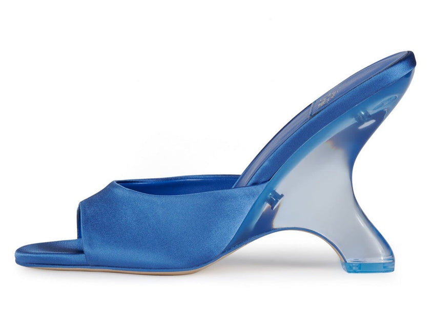 JEFFREY CAMPBELL MEW-2 Women Heels - Blue Satin Combo