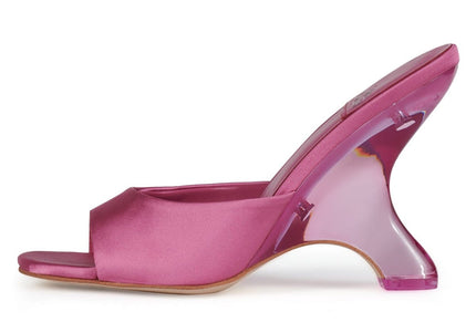 JEFFREY CAMPBELL MEW-2 Women Heels - Fuchsia Satin Combo