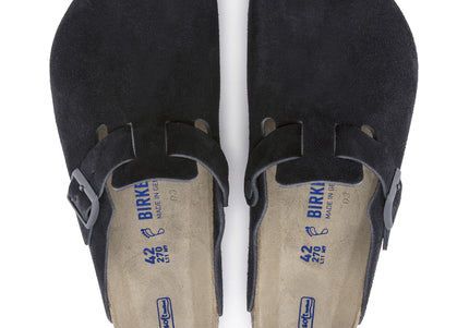 BIRKENSTOCK BOSTON SOFT FOOTBED SUEDE LEATHER WOMEN CLOGS