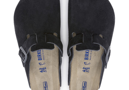 BIRKENSTOCK BOSTON SOFT FOOTBED SUEDE LEATHER MEN CLOGS